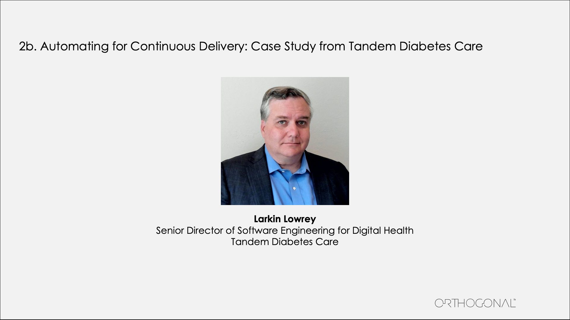 larkin lowrey tandem diabetes orthogonal samd