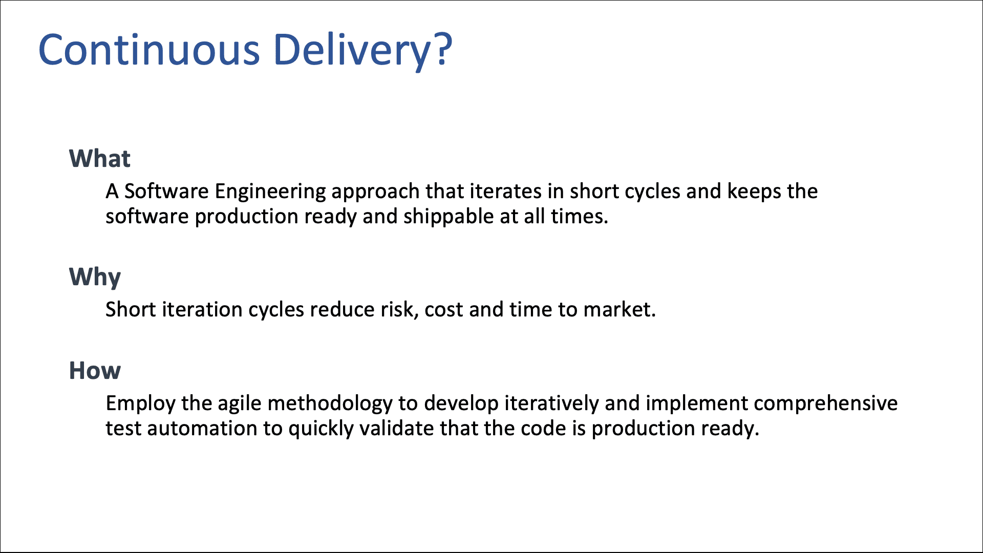 continuous delivery development orthogonal tandem diabetes larkin lowrey