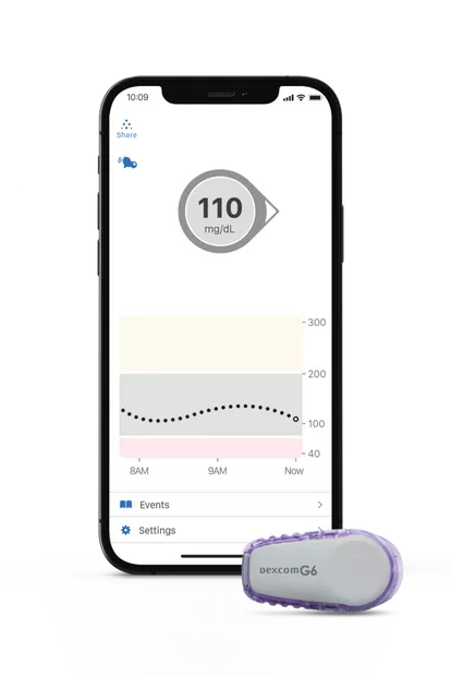 Dexcom G6 Continuous Glucose Monitoring System (CGM)